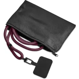 Altitude Resort Crossbody Phone Strap in Pouch - Maroon Set
